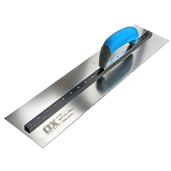 Pro SST Square Cement Finishing Trowel - OX Grip, 4.5" x 20" / 115mm x 508mm
